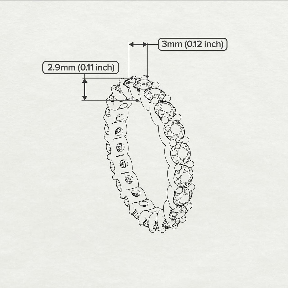 Emerald Eternity Ring - Jayla No. 6